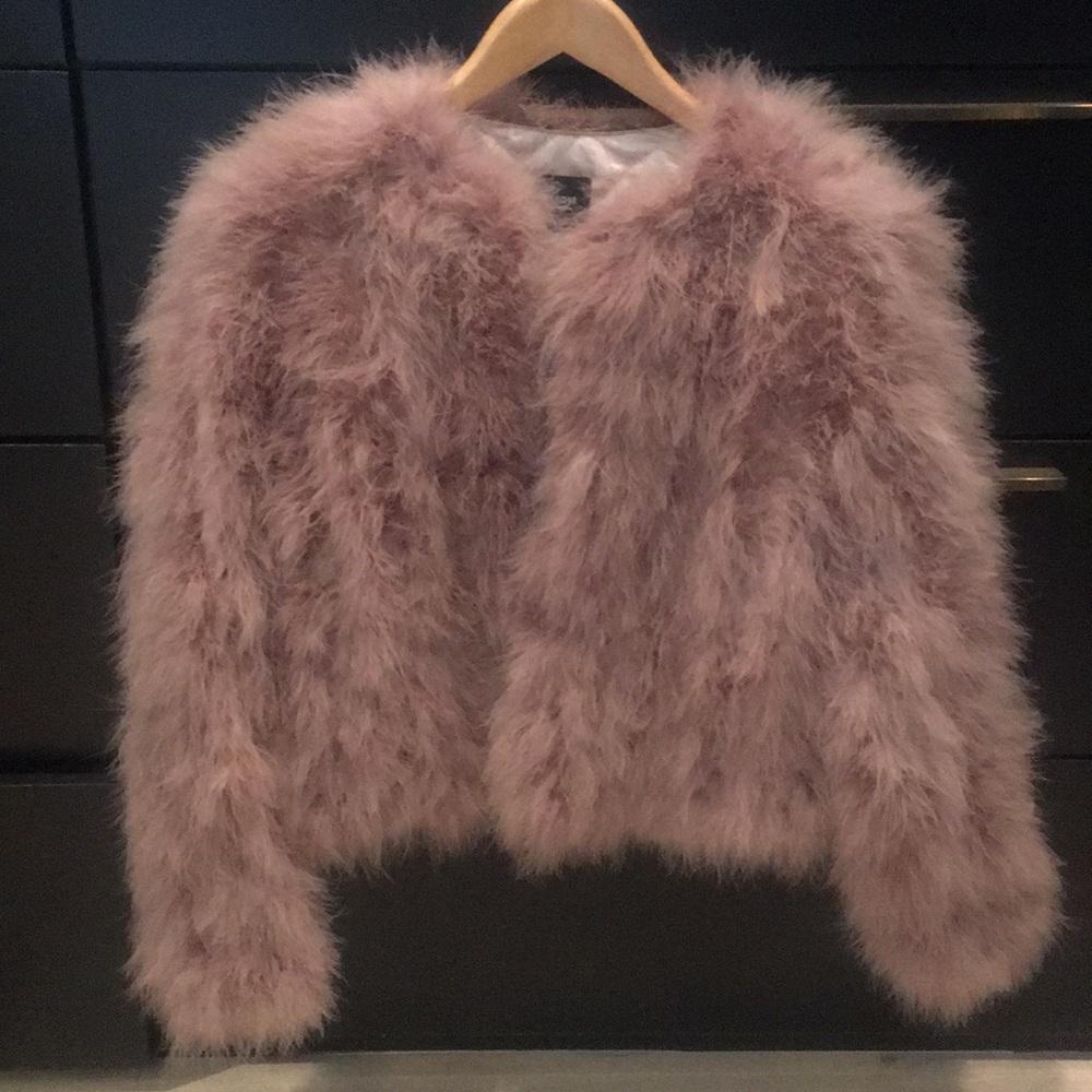 Lamarque Deora feather jacket size XS light pink
